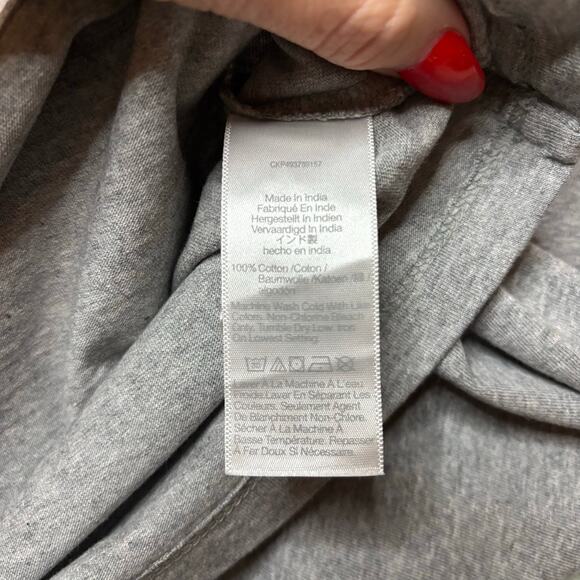 NWT Women’s Cotton Crewneck Tee Heather Ash Grey Size M Casual Basic Top - Picture 9 of 9